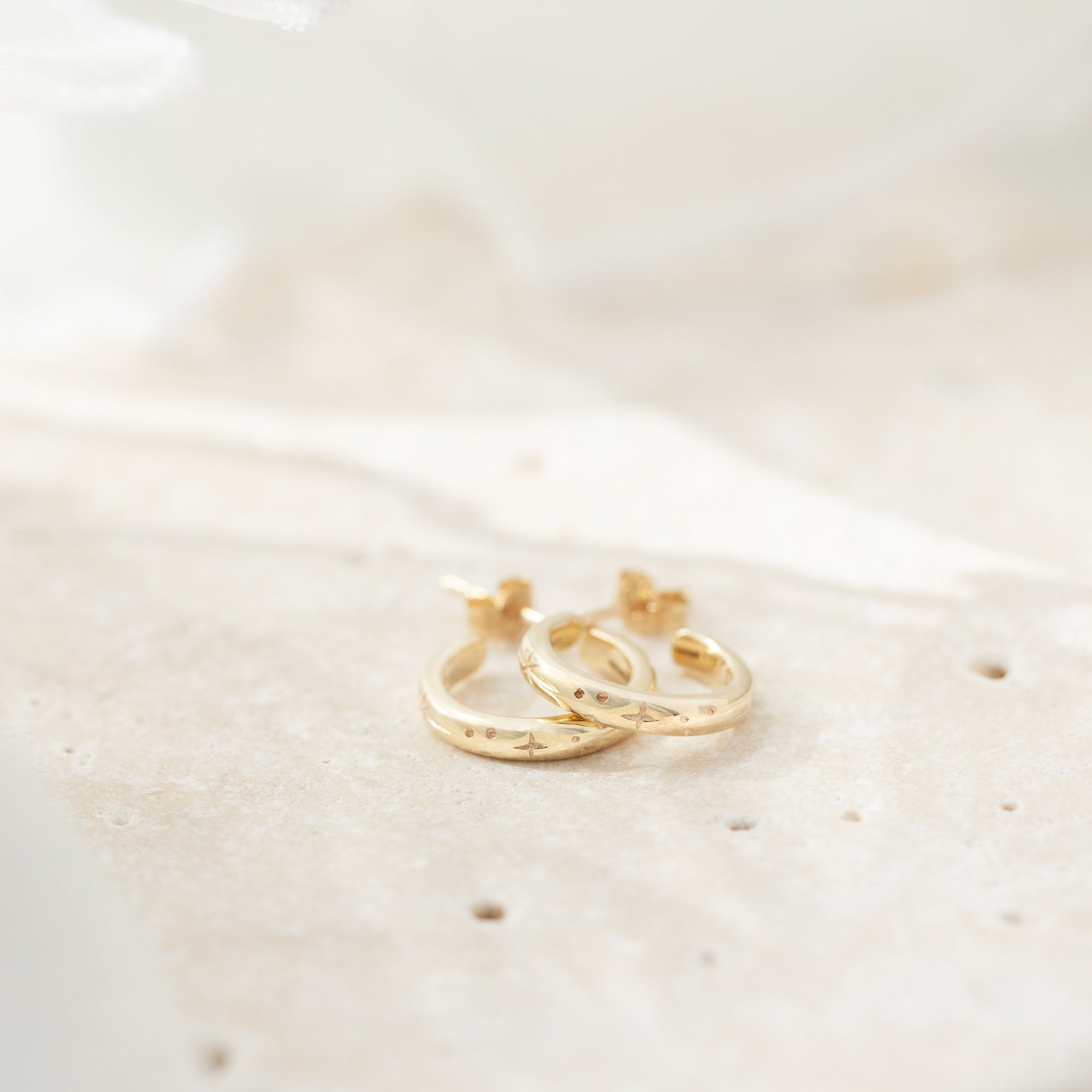 Solid Gold Huggie Earrings