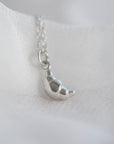 Petite Croissant Necklace in Sterling Silver